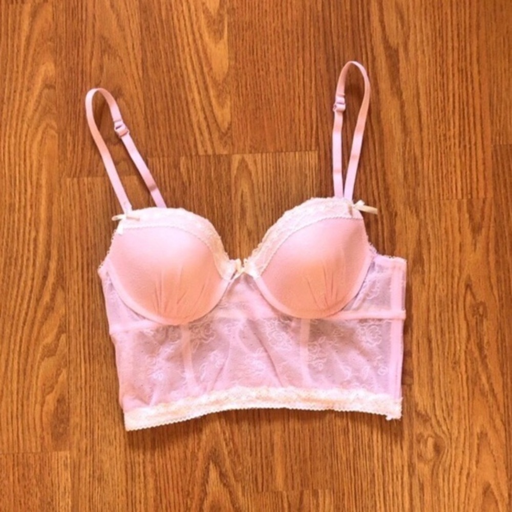 Sophie B. Coquette Rose Lace Longline Bra